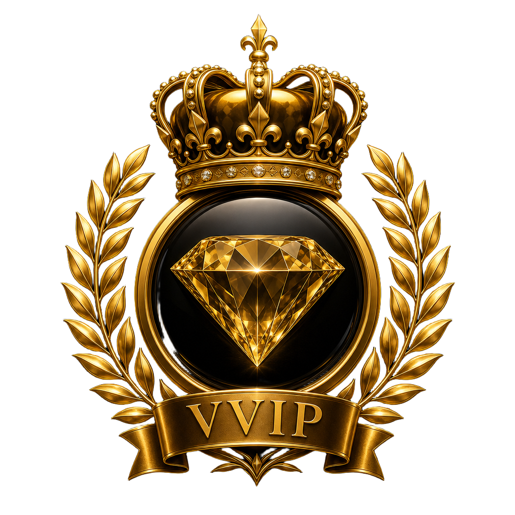 VVIP gold crown badge